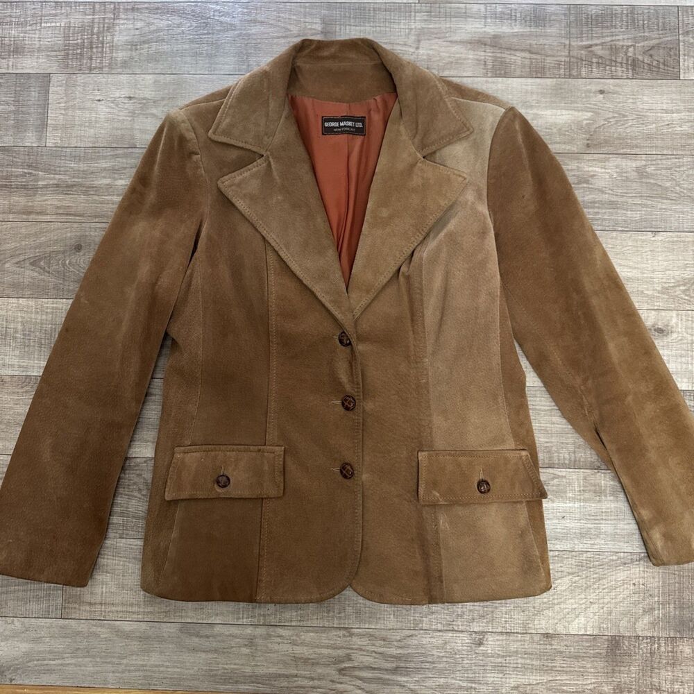 George Masket LTD Vintage Suede Jacket Button Pockets